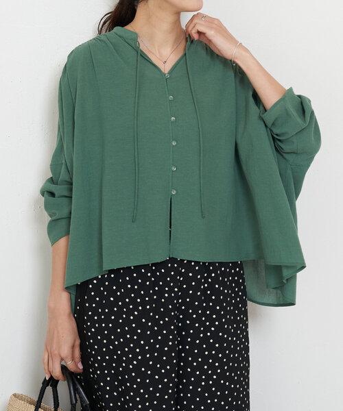 BEARDSLEY（ビアズリー）の「コットンシフォンギャザーシャツ（シャツ