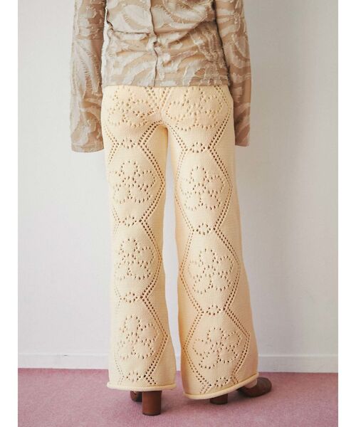 merry jenny（メリージェニー）の「flower knit pants（その他パンツ