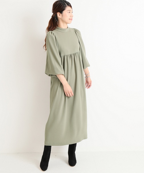 セール】バックサテンジョーゼットギャザーワンピース◇（ワンピース