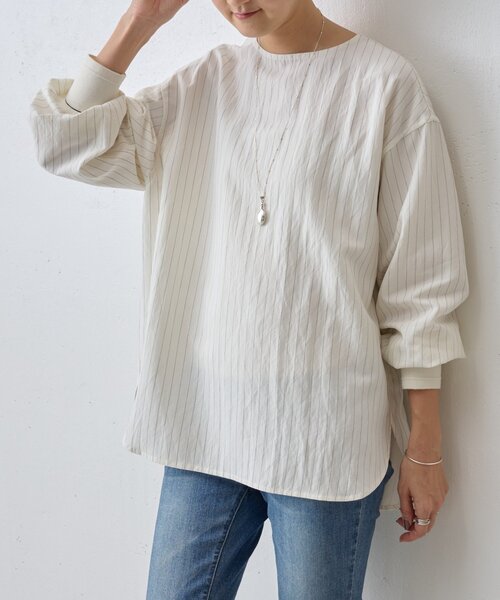 セール】袖口ニットシャツ（シャツ/ブラウス）｜BEARDSLEY（ビアズリー