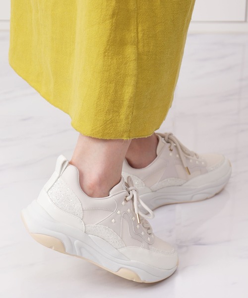 セール】スタッズダッドスニーカー（スニーカー）｜+diana（プラス