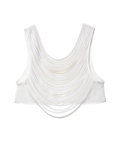 UN3D.（アンスリード）の「コードデザインショートタンクトップ