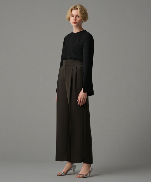 ウォッシャブル ダブルクロス ワイドパンツ（その他パンツ）｜uncrave