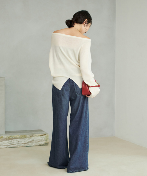 plage（プラージュ）の「Off shoulder slit ニット（ニット/セーター