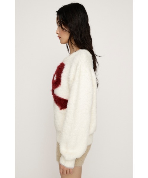 SLY ワンショルダー リボン ニット トップス ホワイト オフショル ONE