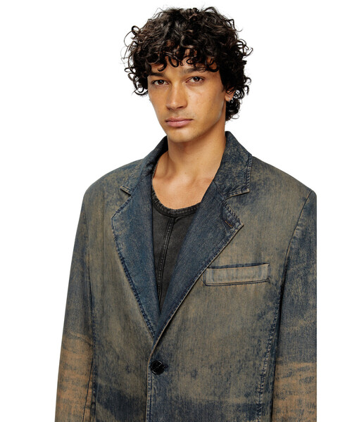 メンズ デニムコート D-BALZ-MID-S（チェスターコート）｜DIESEL