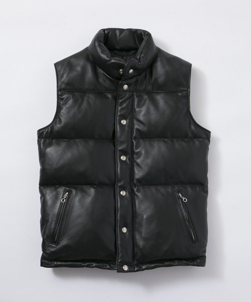 schott（ショット）の「Schott レザーダウンベスト ONESTAR【ESTNATION