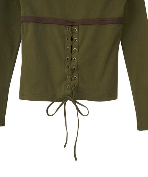 BUNNY GIRLレースアップ チビTシャツ（Tシャツ/カットソー）｜HYSTERIC