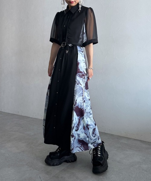 HARE（ハレ）の「シアーガラキリカエワンピース(HARE)（ワンピース