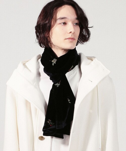 caban（キャバン）の「□CABaN ソフトべロア エンブロイダリーストール