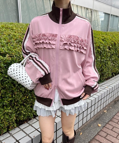 フリルギャザートラックジャケット（ジャージ）｜WC（ダブル シー）の