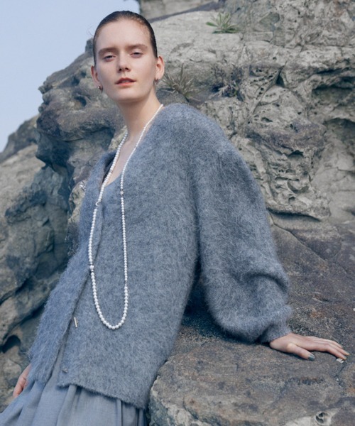 CELFORD（セルフォード）の「ヘアリーミディ丈カーディガン