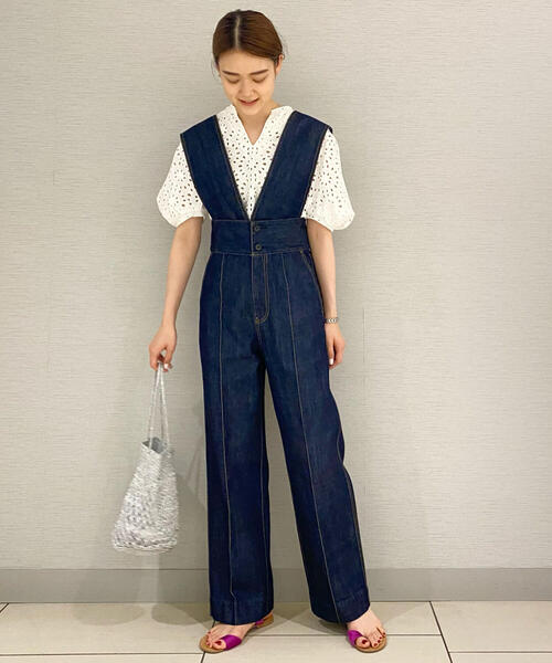 コットンデニム 2-wayコンビネゾン（サロペット/オーバーオール
