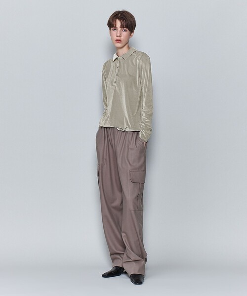 6（ロク）の「＜6(ROKU)＞シアー ベロア シャツプルオーバー（Tシャツ