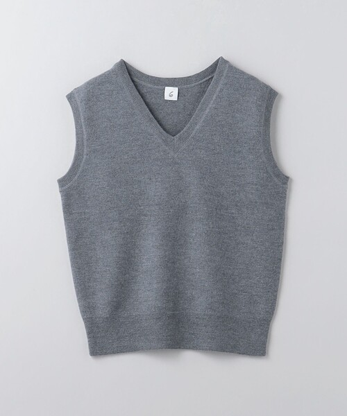 6（ロク）の「＜6(ROKU)＞ウール ボイル ニットベスト（ニット