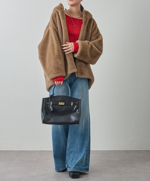 セール】フードフェイクファーブルゾン（ブルゾン）｜LOUNGEDRESS