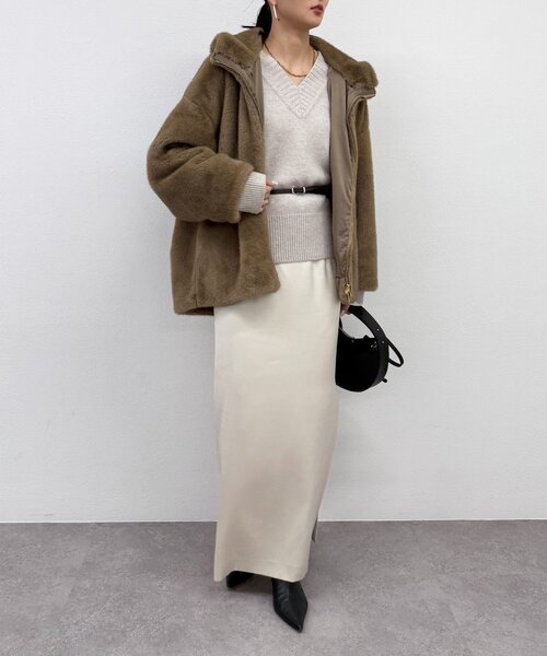 セール】フードフェイクファーブルゾン（ブルゾン）｜LOUNGEDRESS