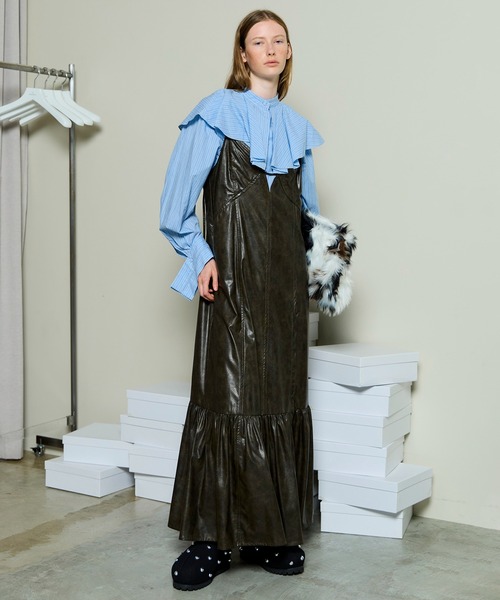 セール】Vegan Leather Dress / ヴィーガンレザーワンピース