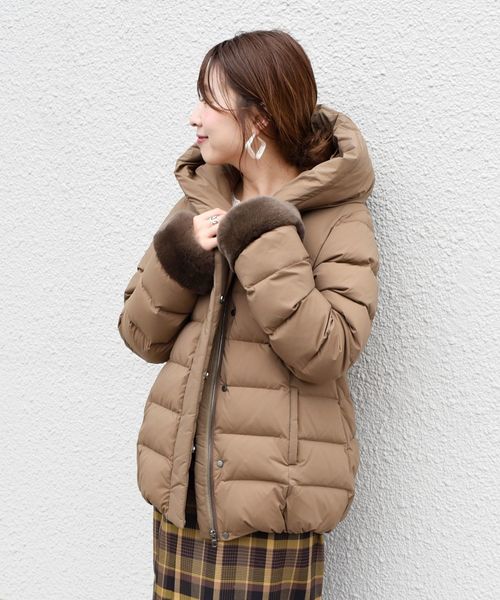 SHIPS（シップス）の「【河田フェザー】フードショートダウン