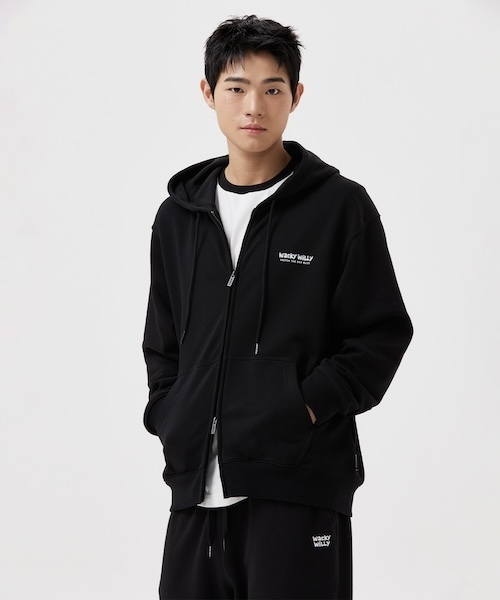 BACK PANEL LETTERING HOODIE ZIP-UP（パーカー）｜Wacky WiLLy