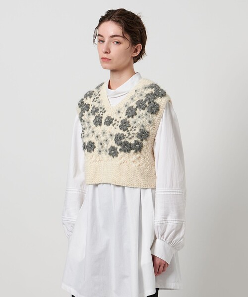 セール】＜Pheeta＞Clara フラワー ニットベスト/014C-HN1（ベスト