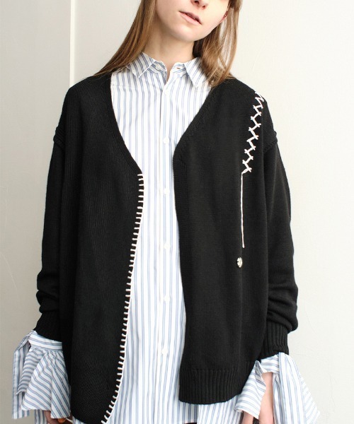 soduk（スドーク）の「stitch knit cardigan（カーディガン/ボレロ