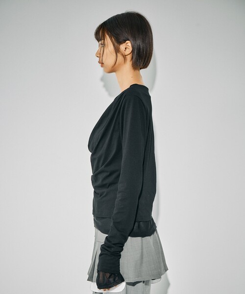 セール】スラッシュレイヤーT｜ウォッシャブル/レイヤードトップス