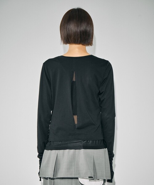 セール】スラッシュレイヤーT｜ウォッシャブル/レイヤードトップス