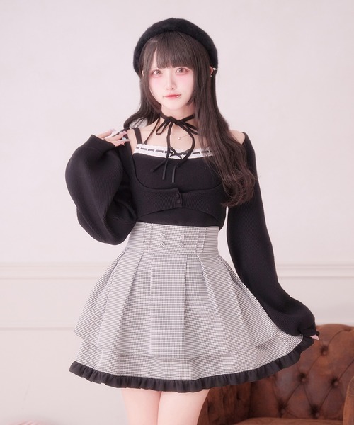 ハシゴレースアンサンブルニット（ニット/セーター）｜Pal elfy（パル