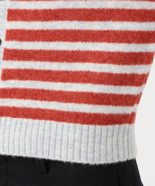 caban（キャバン）の「アルパカボーダー クルーネックカーディガン
