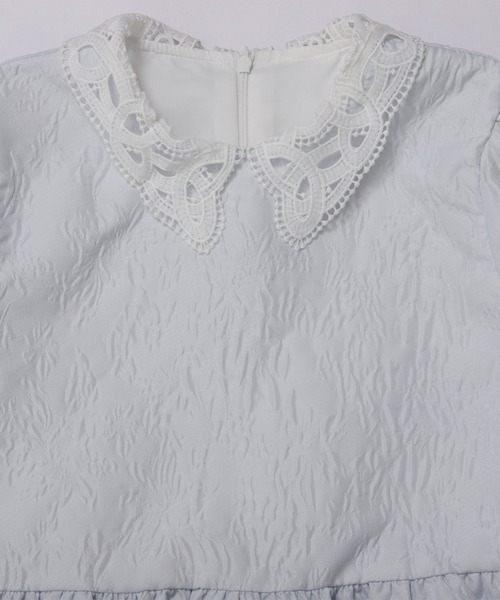 ジャガードレース襟ペプラムトップス（その他トップス）｜Fit more
