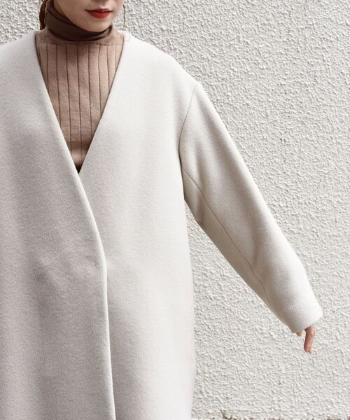 SHIPS（シップス）の「ウールカシミヤノーラペルコート◇（その他