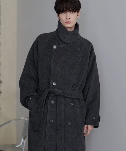 セール】ウール混メルトンダブルチェスターコート（チェスターコート