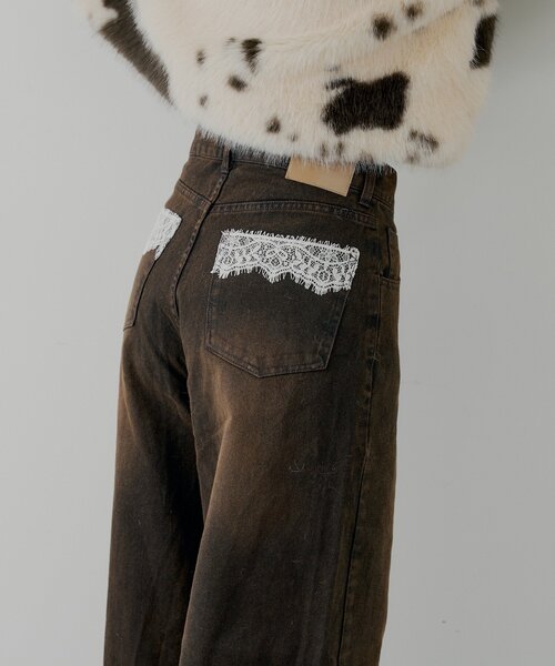 ポケットレースワイドデニム（デニムパンツ）｜Chico（チコ）の