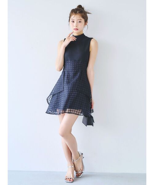 dazzlin（ダズリン）の「バックリボンシアーミニコルセットワンピース