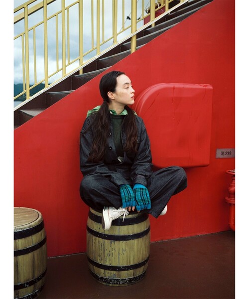 BEAMS BOY（ビームスボーイ）の「デニム ミリタリー オールインワン