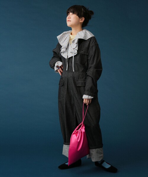 BEAMS BOY（ビームスボーイ）の「デニム ミリタリー オールインワン