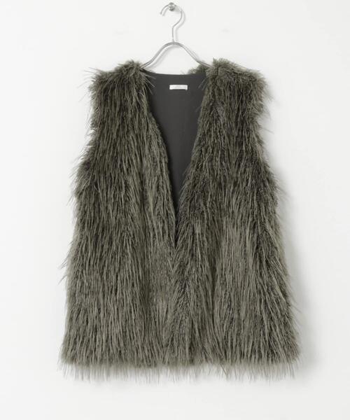セール】フェイクファーベスト（その他アウター）｜ITEMS