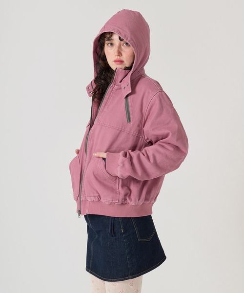 ジップアップフード付き ボンバージャケット TINA：JOJUN（その他