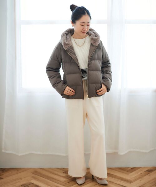 le.coeur blanc（ルクールブラン）の「ファーフードショートダウン