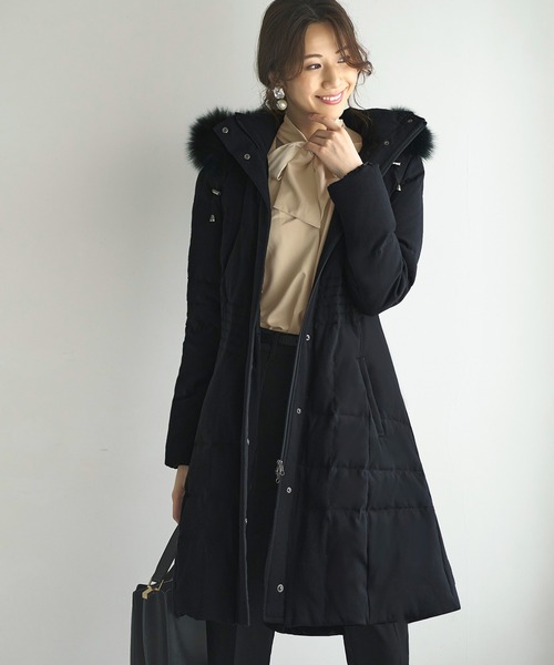 セール】フォックスファー付きダウンコート ｜ レディース アウター