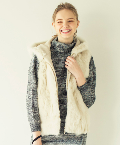 DouDou（ドゥドゥ）の「◇再入荷◇【DouDou】ラビットファーニット