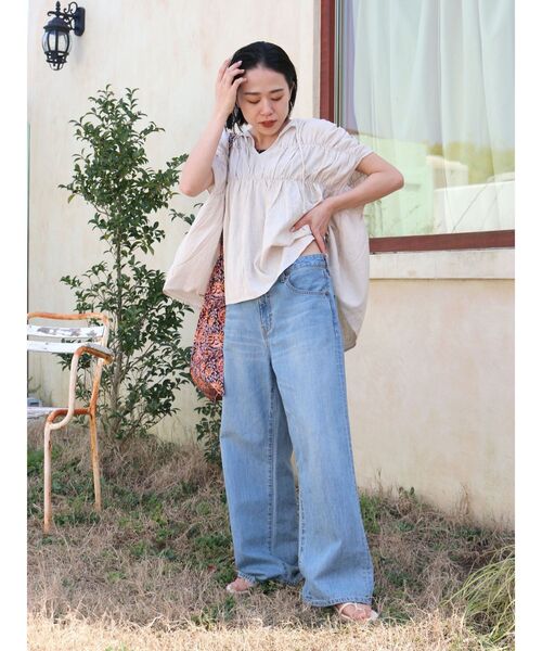 erierichan】ガーリッシュ リネン クリオネブラウス erierichan様専用