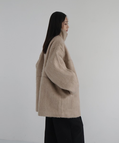 hellam（へラム）の「シャギースタンドカラーコート（ステンカラー