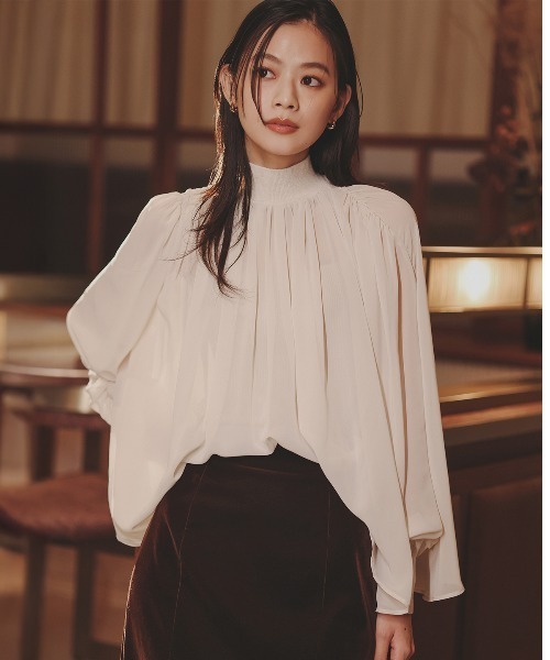 ジョーゼットフレアブラウス（シャツ/ブラウス）｜anuans（ア