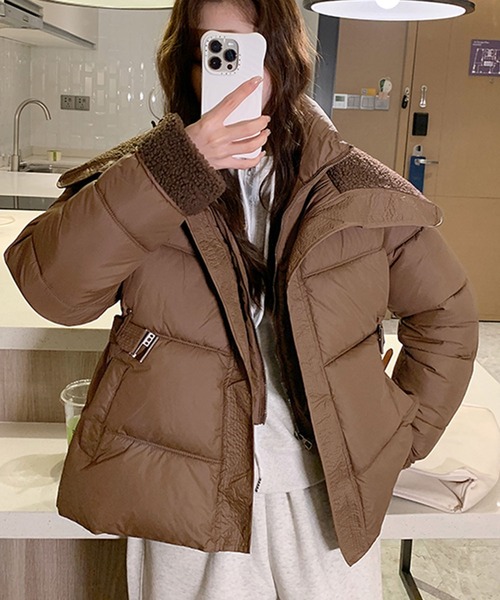 セール】ウエストマークBIG衿中綿ジャケット（その他アウター