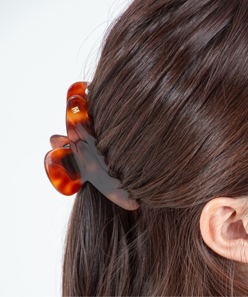 ALEXANDRE DE PARIS ヘアクリップ ブラウン、レッドブラウン系