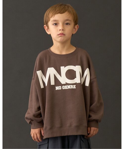 セール】【MNCM】【毛玉バイバイ裏起毛】フロッキープリントビッグ