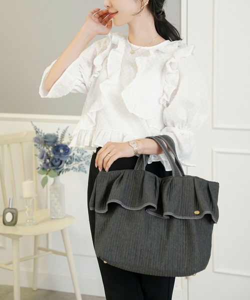 フリルヘム ヌビ トートバッグ le reve vaniller（トートバッグ）｜le