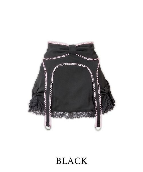 Side ribbon & frill back ribbon skirt（スカート）｜AVENCHUMU